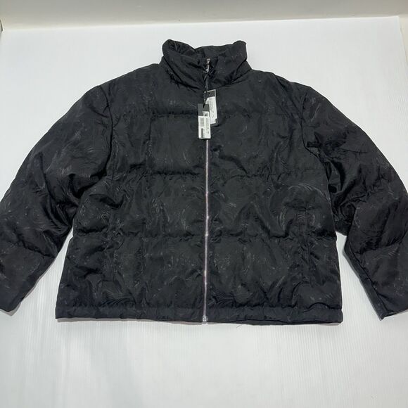 NWT Versace 54 XXL Barocco Jacquard Black Goose Down Hooded Puffer Jacket $2,425 - Picture 7 of 16
